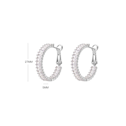 C-Hoop CZ Earrings