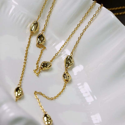 Double-Layer Long Style Gold Plated Necklace