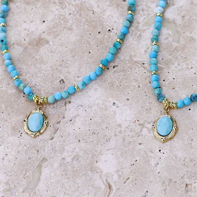 Turquoise Gold Plated Necklace