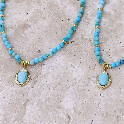 Turquoise Gold Plated Necklace