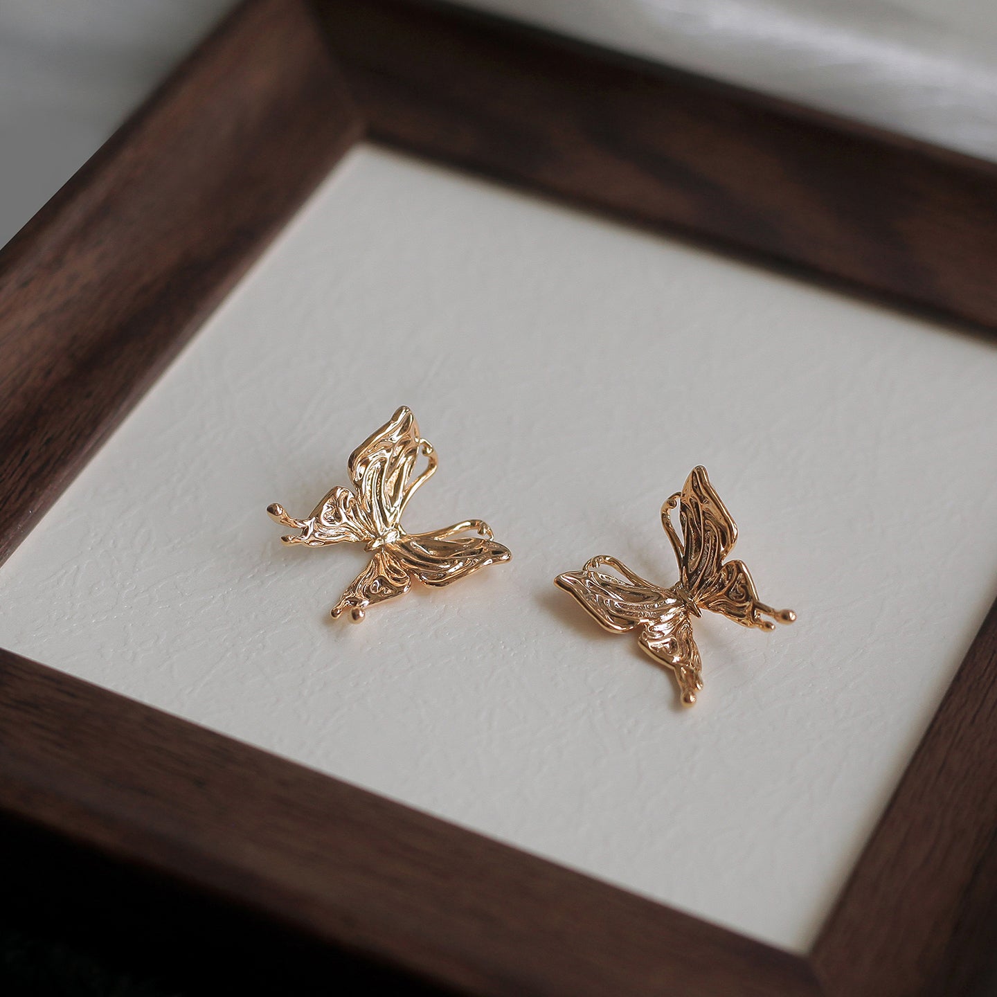 Artistic Textured Butterfly Earrings