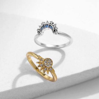 Sun & Moon Stacking Ring Set