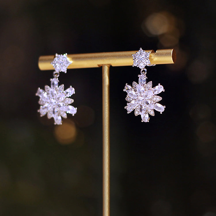 Dainty Shining Snow Earrings