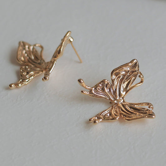 Artistic Textured Butterfly Earrings