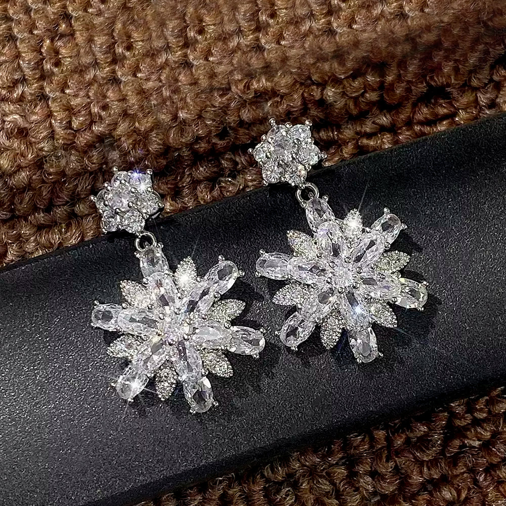 Dainty Shining Snow Earrings