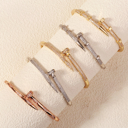 Nail-Shaped  Open Cuff Bracelet