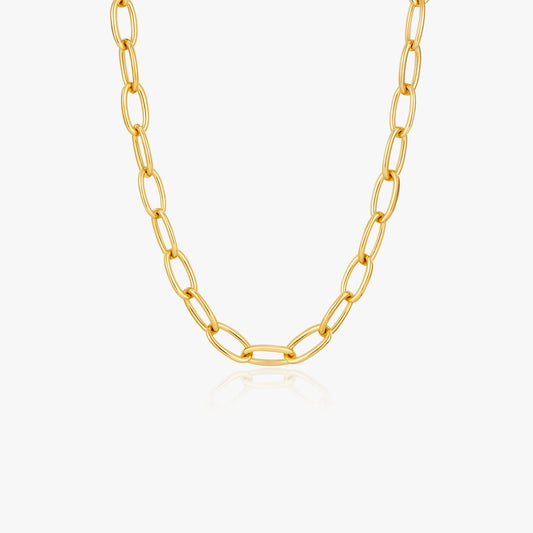 Paperclip Chain Statement  Necklace