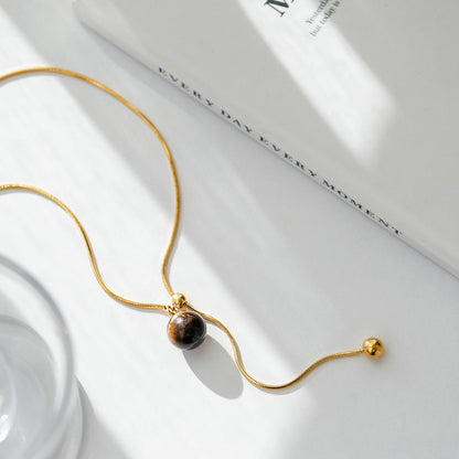Hypoallergenic Tiger-Eye Stone Necklace