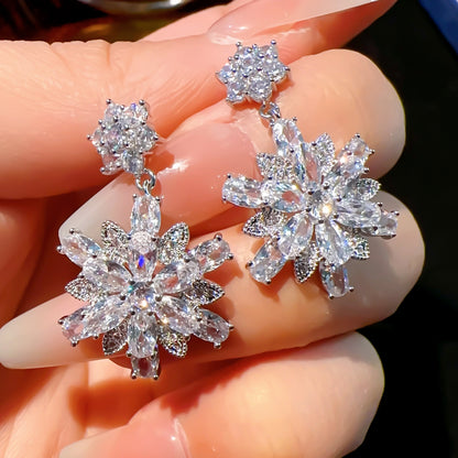 Dainty Shining Snow Earrings