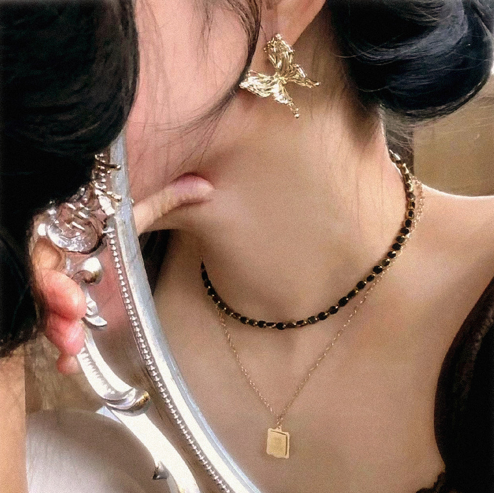 Artistic Textured Butterfly Earrings