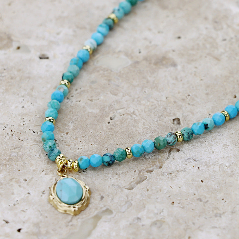 Turquoise Gold Plated Necklace
