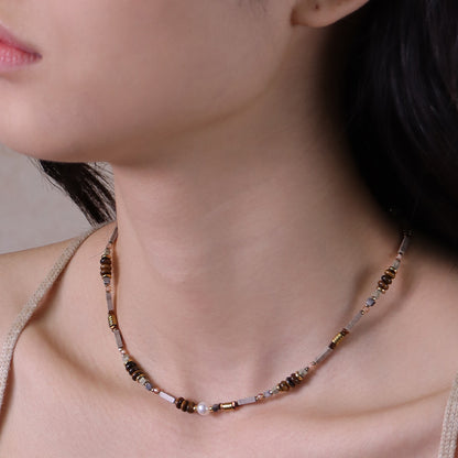 Maillard Style Natural Stone Necklace Set
