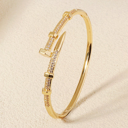 Nail-Shaped  Open Cuff Bracelet