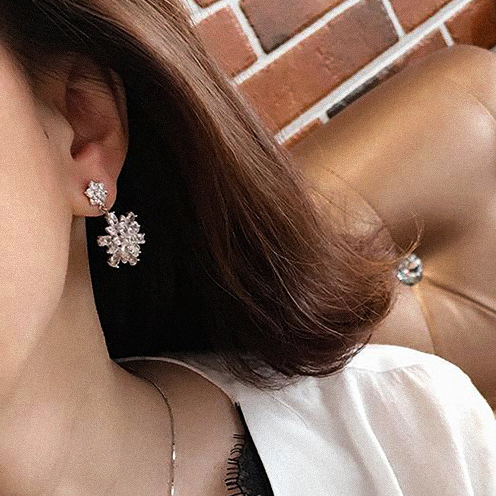 Dainty Shining Snow Earrings