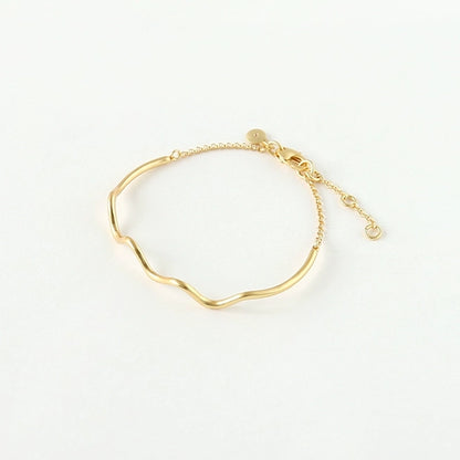 Wave Style Gold Plated Bracelet