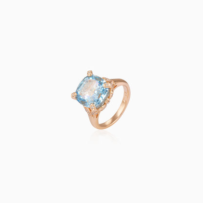 Cushion Blue Glow Ring