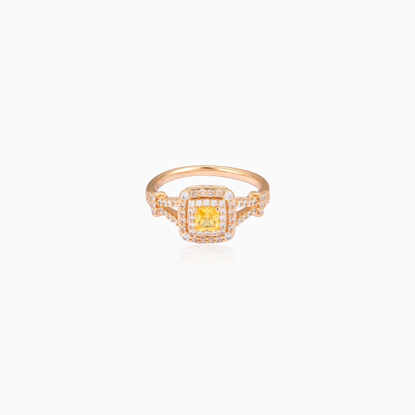 Sunlit Square Sparkle Ring