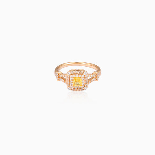 Sunlit Square Sparkle Ring