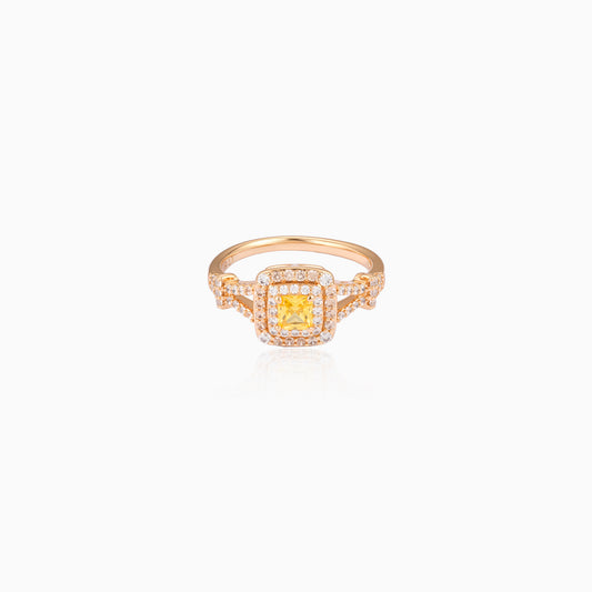 Sunlit Square Sparkle Ring