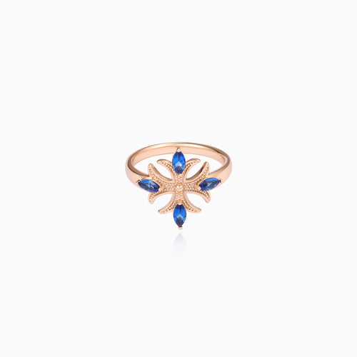 Radiant Blue Petal Ring