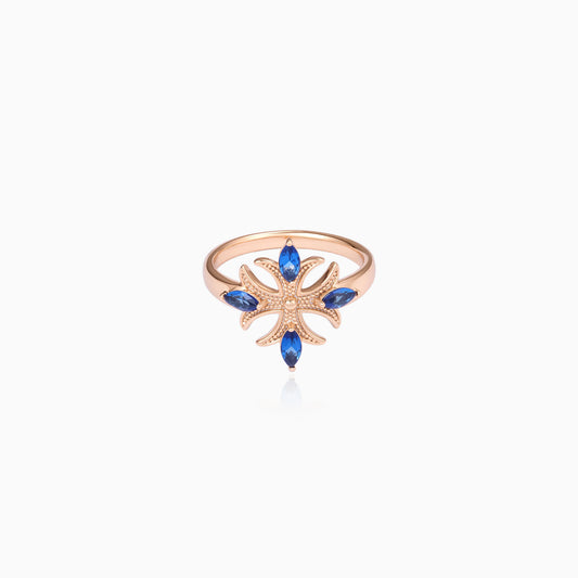 Radiant Blue Petal Ring