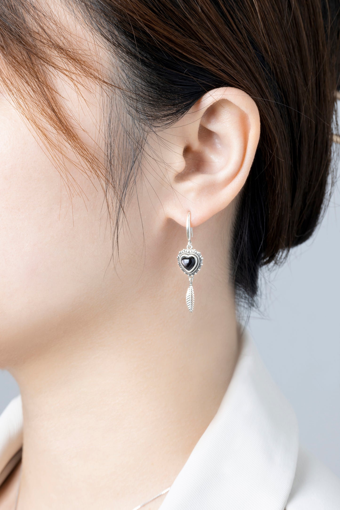 Black Tourmaline Fortune Charm Earrings