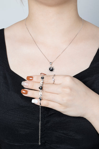 Black Tourmaline Fortune Blessing Bracelet