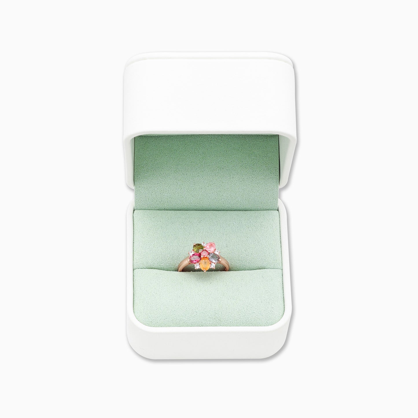 Tourmaline Five-Leaf Power Empowerment Ring