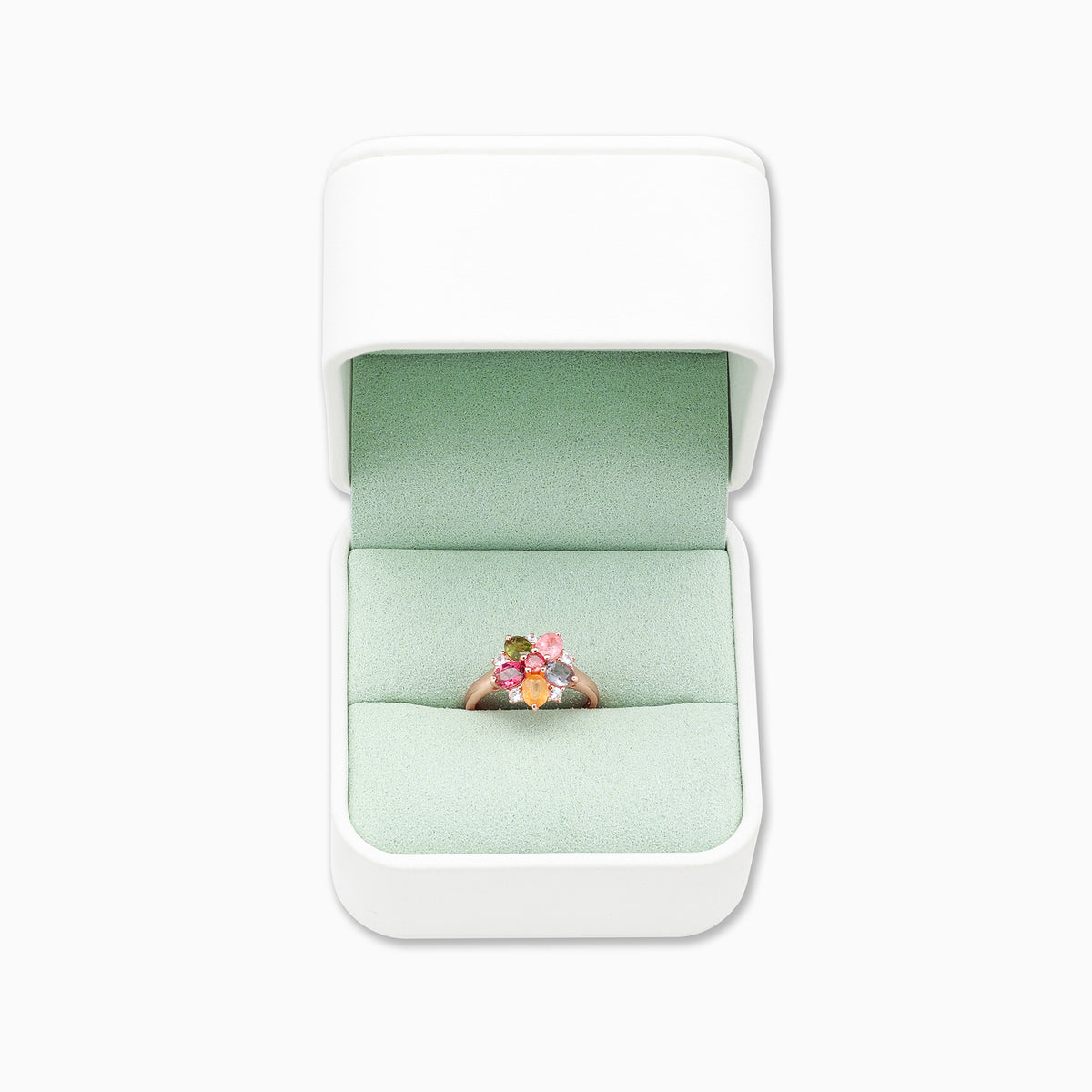 Tourmaline Five-Leaf Power Empowerment Ring