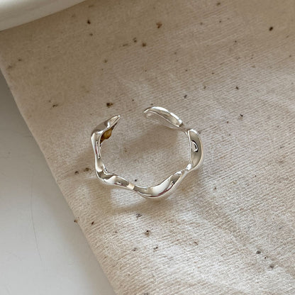 Wave Curve Silver Ring
