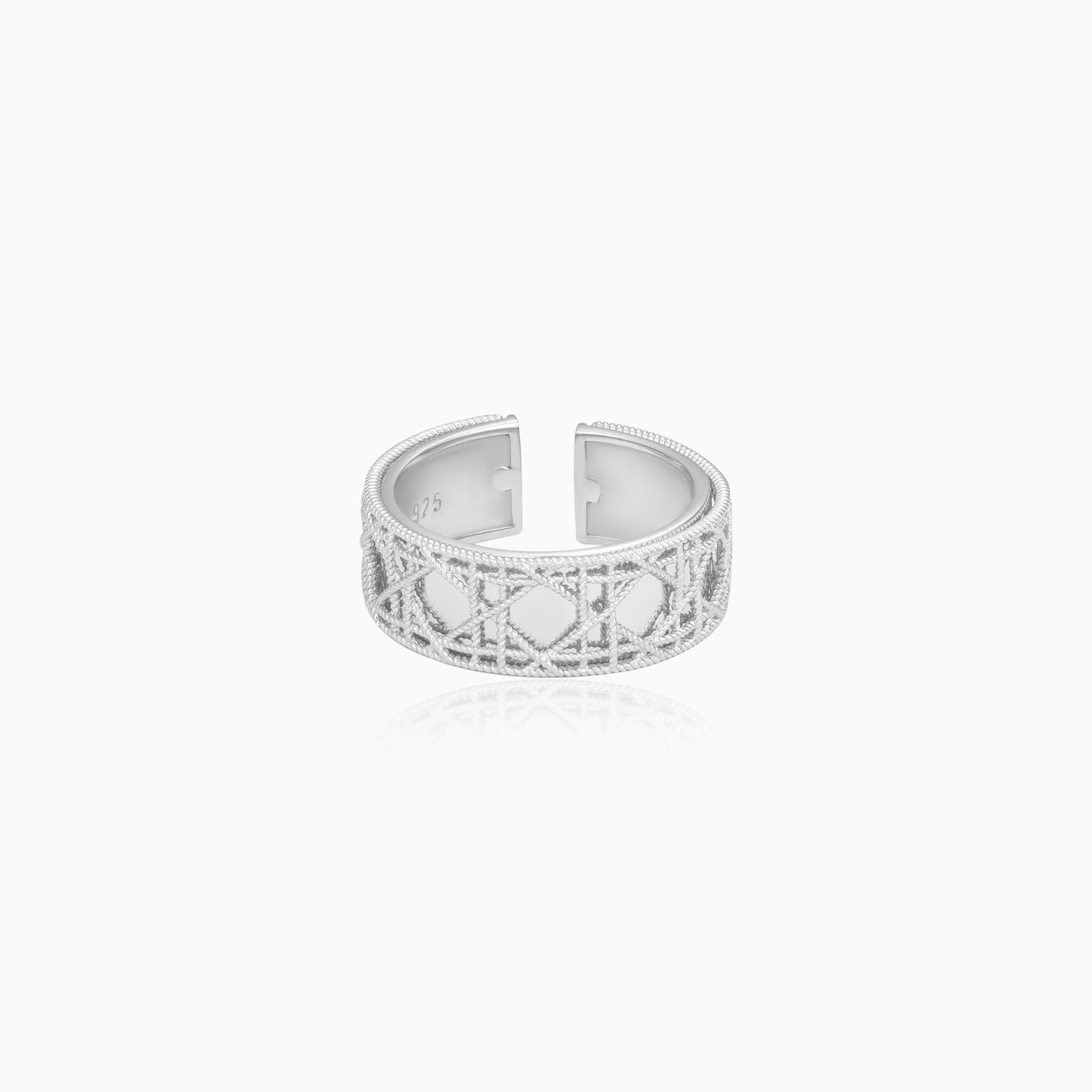 Vintage Lattice Silver Ring