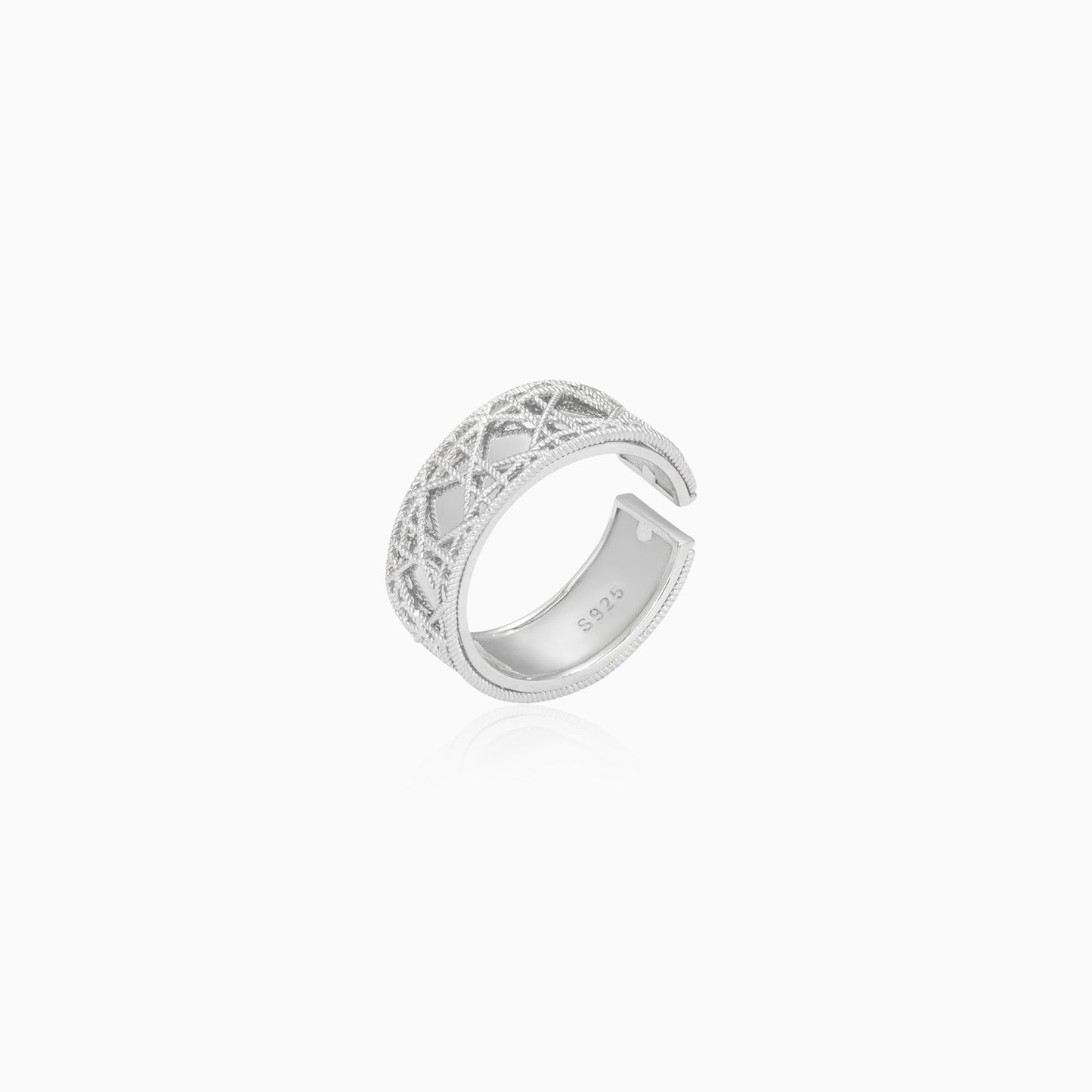 Vintage Lattice Silver Ring