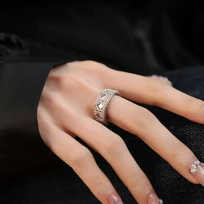 Vintage Lattice Silver Ring