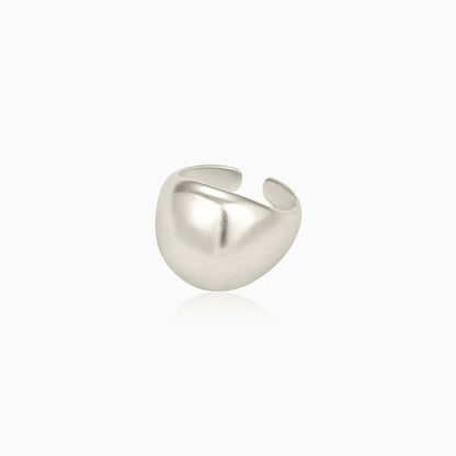 Matte Dome Silver Ring