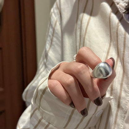 Matte Dome Silver Ring