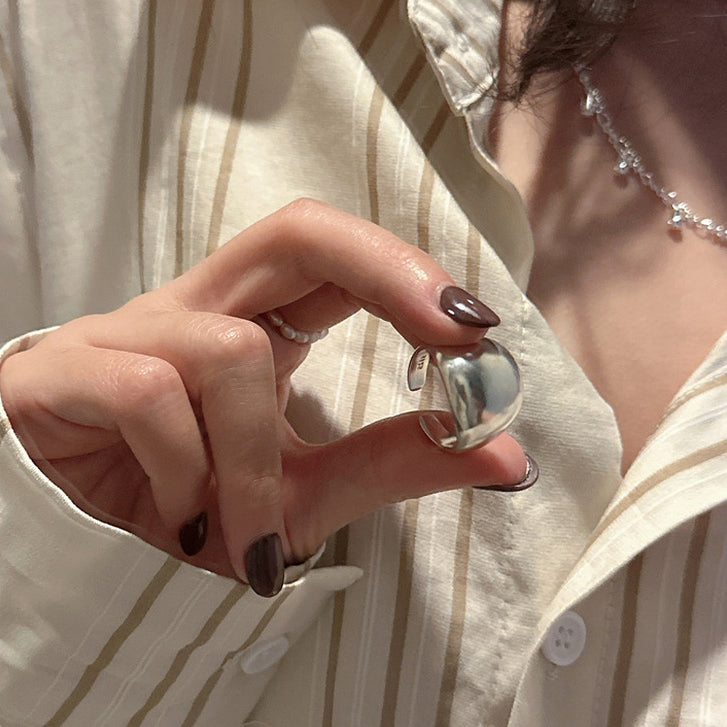 Matte Dome Silver Ring