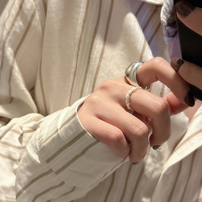 Matte Dome Silver Ring