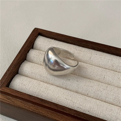 Matte Dome Silver Ring
