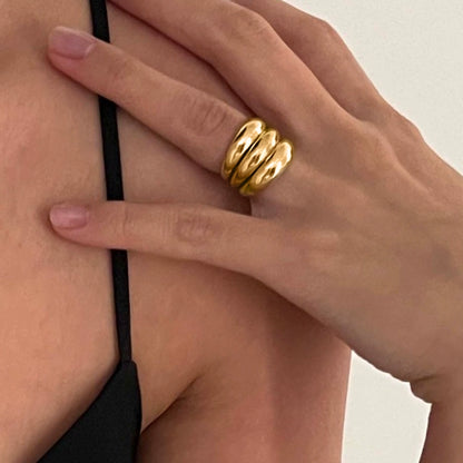 Triple Band Stacked Ring