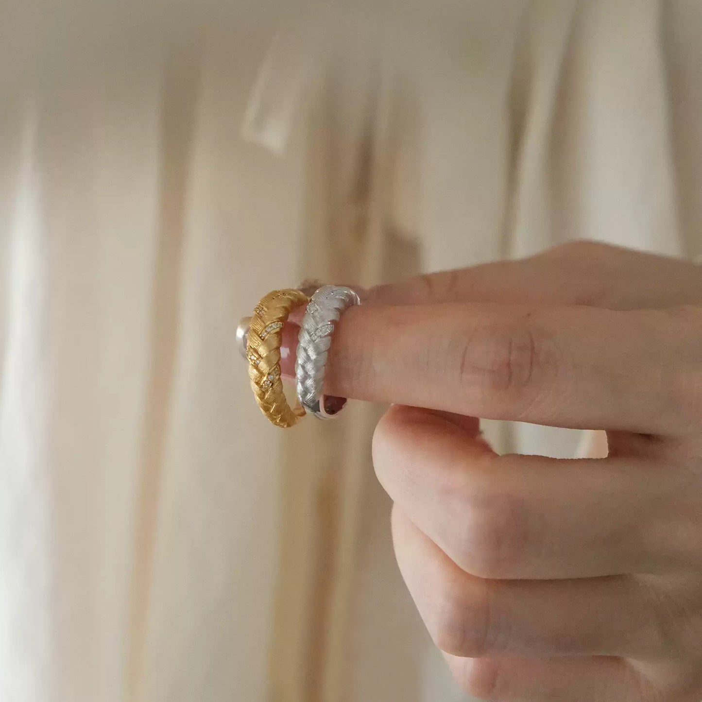 Vintage Braided Glow Ring