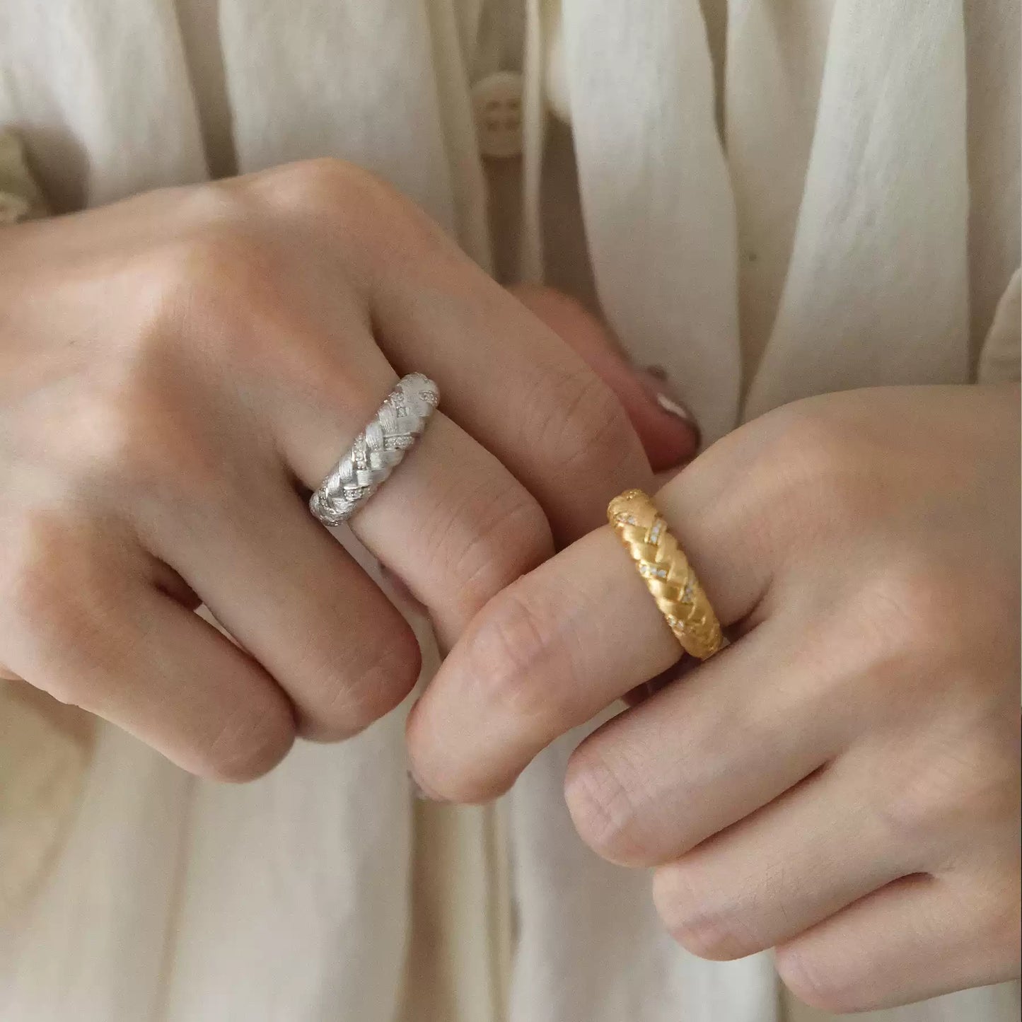 Vintage Braided Glow Ring