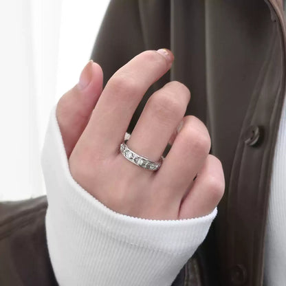 Frosted Geometry Ring