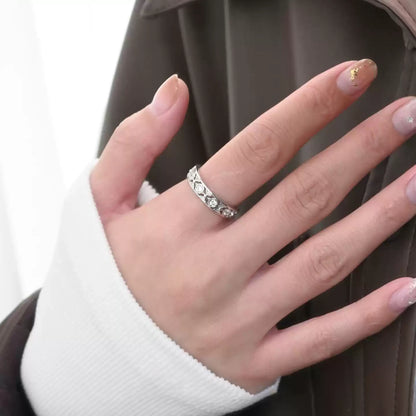 Frosted Geometry Ring