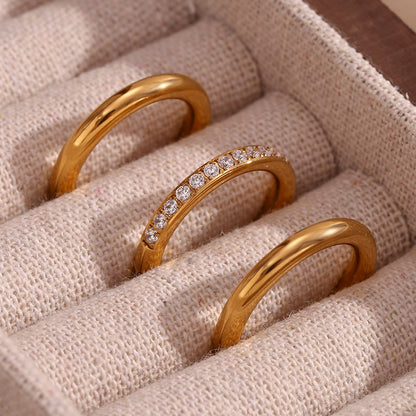 Triple Loop Stack Rings Set