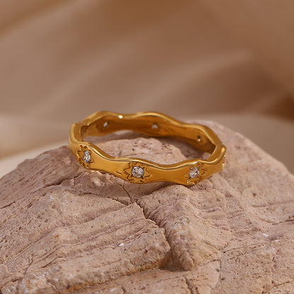 Wave Starlight Band Ring