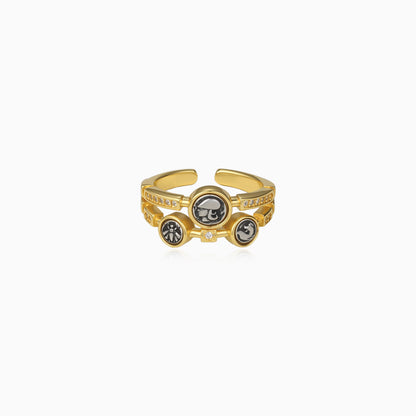 Coin Medallion Stacking Ring