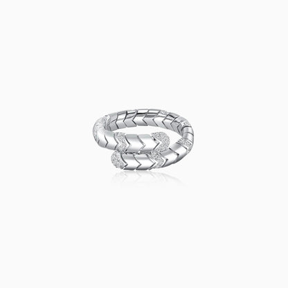 Twisted Chain Sparkle Ring