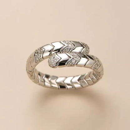 Twisted Chain Sparkle Ring