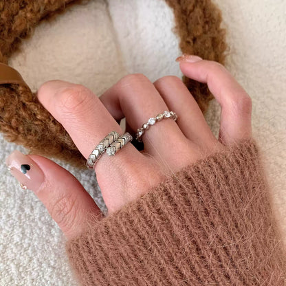 Twisted Chain Sparkle Ring