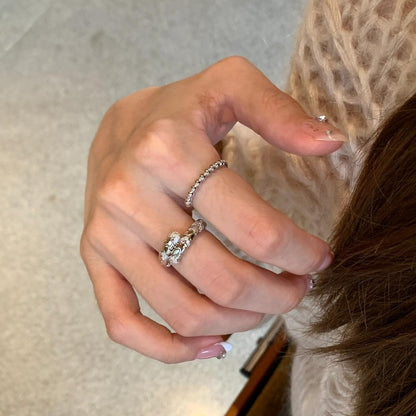 Twisted Chain Sparkle Ring